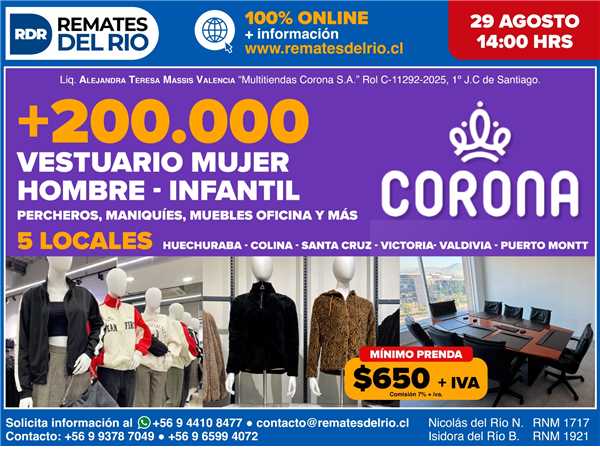 REMATE 29 DE AGOSTO 2025 14:00 HRS – BIENES