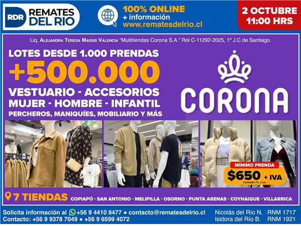 REMATE 02 DE OCTUBRE 2025 11:00 HRS – BIENES