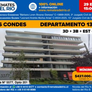 Remate –  Exclusivo Departamento  Las Condes