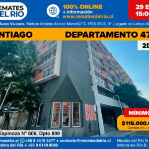 Remate – Departamento Stgo Centro