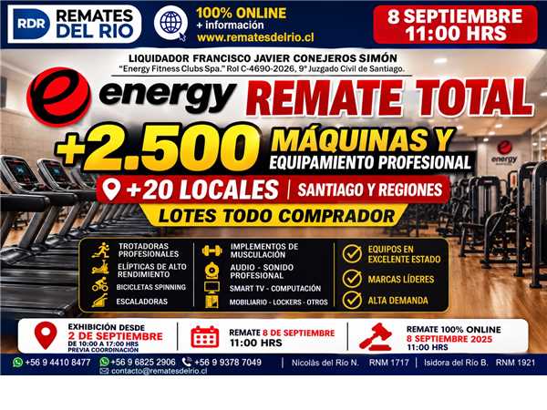 REMATE 08 DE SEPTIEMBRE 2026 11:00 HRS – BIENES