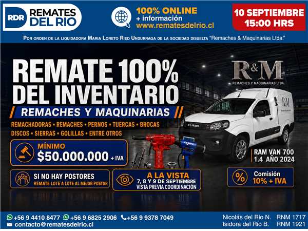 REMATE 10 DE SEPTIEMBRE 2026 15:00 HRS – BIENES